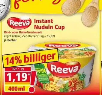 Norma Reeva instant nudeln cup Angebot