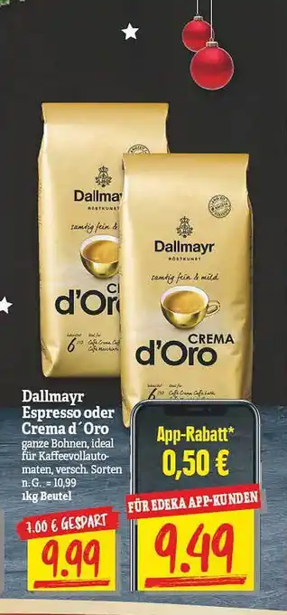 NP Discount Dallmayr espresso oder crema d'oro Angebot