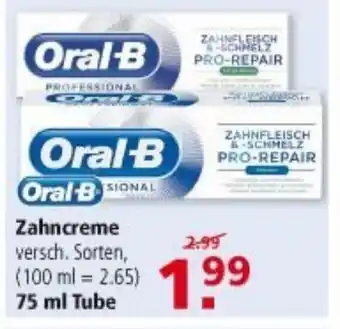 Multi Markt Oral Zahncreme 75ml Angebot