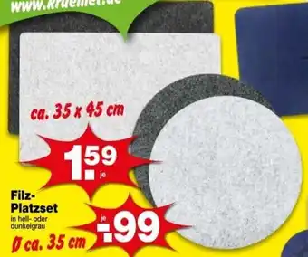 Krümet Sonderposten Filz Platzset Angebot