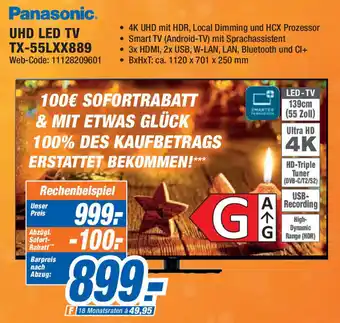 Expert Panasonic UHD LED TV TX-55LXX889 Angebot