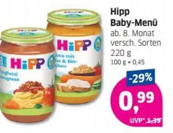 Budni Hipp Baby Menü 220g Angebot