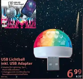 Selgros USB Lichtball inkl. USB Adapter Angebot