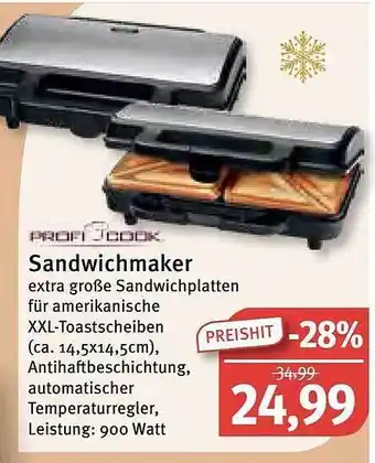 Feneberg Profi cook sandwichmaker Angebot