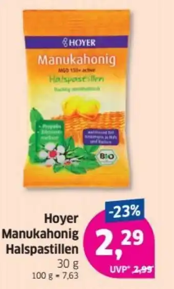 Budni Hoyer Manukahonig Halspastillen 30g Angebot