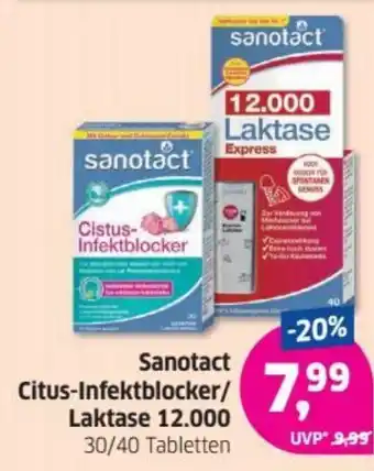 Budni Sanotact Citus Infektblocker/Laktase 12.000 Angebot