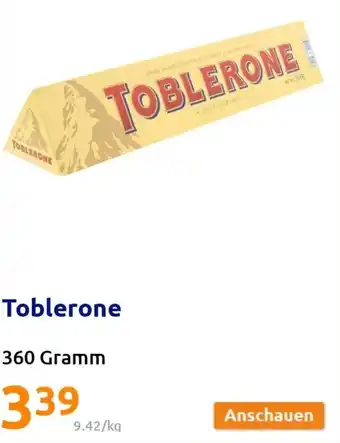 Action Toblerone 360 Gramm Angebot