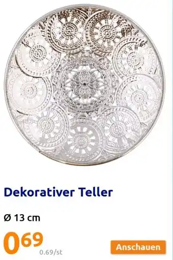 Action Dekorativer Teller Angebot