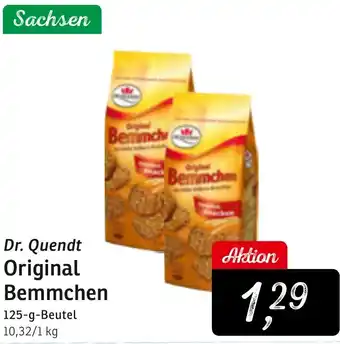 KONSUM Dr. Quendt Original Bemmchen 125 g Beutel Angebot