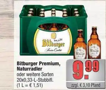 alldrink Bitburger premium, naturradler Angebot