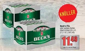 Profi Getränke Beck's pils Angebot