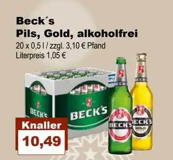 Bilgro Beck's pils, gold, alkoholfrei Angebot