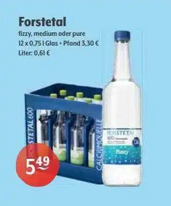 Getränke Hoffmann Forstetal fizzy, medium oder pure Angebot