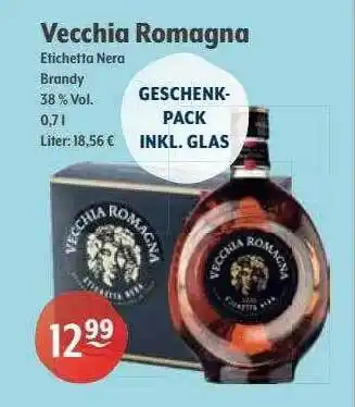 Getränke Hoffmann Vecchia romagna etichetta nera brandy Angebot