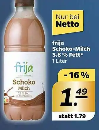 NETTO Frija schoko-milch 3,8 % fett Angebot