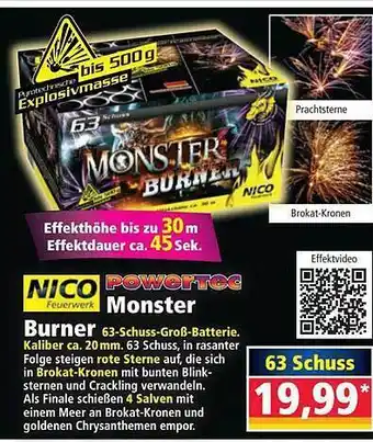 Norma Nico & powertec monster burner Angebot