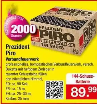 Zimmermann Prezident piro verbundfeuerwerk Angebot