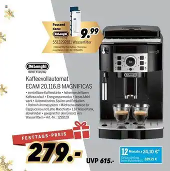 MEDIMAX Delonghi kaffeevollautomat ecam 20.116.b magnificas Angebot