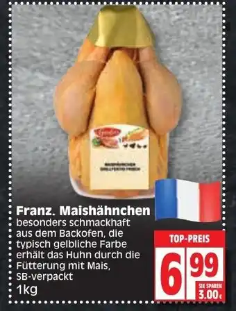 Edeka Franz. Maishähnchen 1kg Angebot