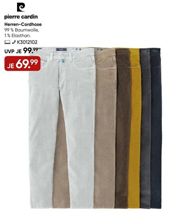 Galeria Pierre Cardin Herren Cordhose Angebot