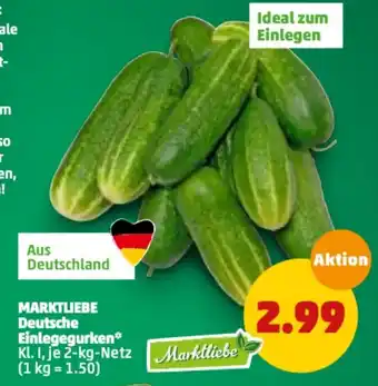 PENNY Marktliebe Deutsche Einlegegurgken 2kg Angebot