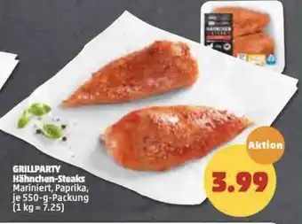 PENNY Grillparty Hähnchen Steaks 550g Angebot