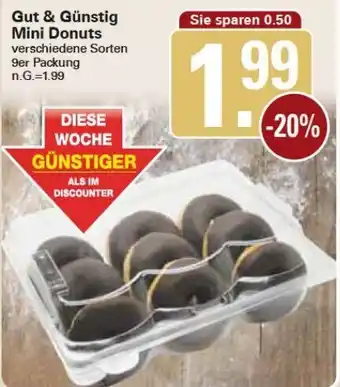 WEZ Gut & Günstig Mini Donuts 9er Packung Angebot