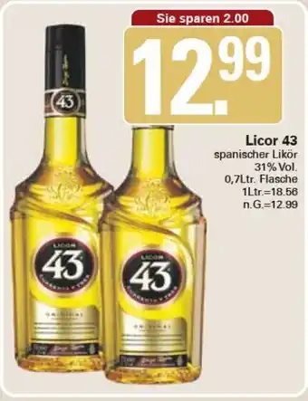 WEZ Licor 43 0,7 Ltr. Flasche Angebot