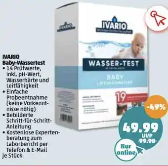 PENNY Ivario Baby Wassertest Angebot