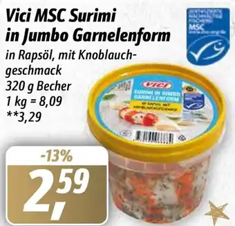 Simmel Vici MSC Surimi in Jumbo Garnelenform 320 g Becher Angebot