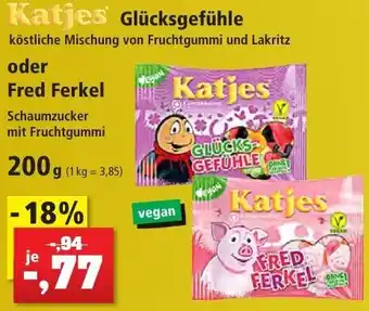 Thomas Philipps Katjes Glücksgefühle oder Fred Ferkel 200 g Angebot