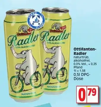 Edeka Ottifanten Radler 0,5L DPG Dose Angebot