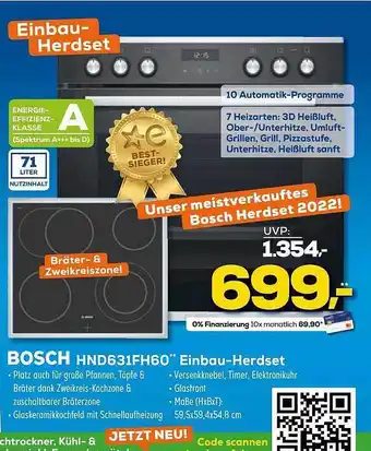 Euronics XXL Bosch hnd631fh60** einbau-herdset Angebot