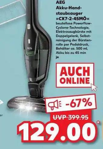 Kaufland Aeg akku-hand staubsauger >cx7-2-45mö Angebot