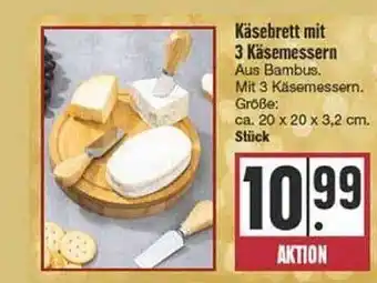 Edeka Käsebrett mit 3 käsemessern Angebot