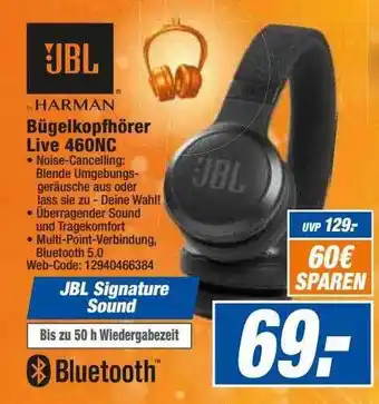 HEM Expert Jbl bügelkopfhörer live 460nc Angebot