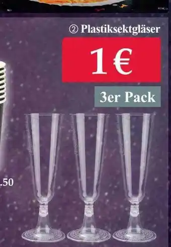 Woolworth Plastiksektgläser Angebot