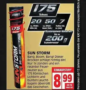 Edeka Sun storm comet Angebot