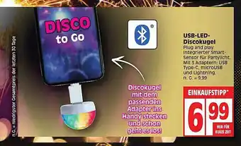 Edeka Disco to go usb-led-discokugel Angebot