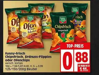 Elli Markt Funny-frisch chipsfrisch, erdnuss-flippies oder ofenchips Angebot