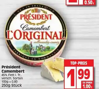Edeka Président Camembert 250g Angebot
