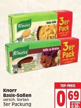 Edeka Knorr Basis Soßen 3er Angebot