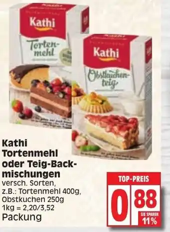 Edeka Kathi Tortenmehl oder Teig Backmischungen Angebot