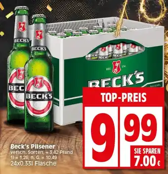 Elli Markt Beck's Pilsener 24x0,33 l Flasche Angebot