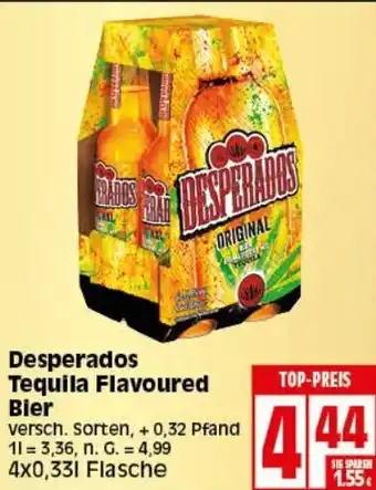 Elli Markt Desperados Tequilla Flavoured Bier 4 x0,33 l Flasche Angebot