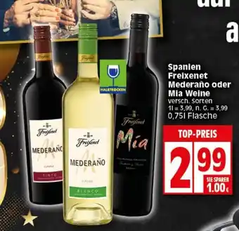 Elli Markt Spanien Freixenet Mederaño oder Mia Weine 0,75 l Flasche Angebot