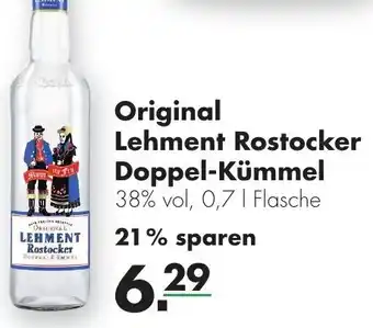 Handelshof Original Lehment Rostocker Doppel Kümmel 0,7 L Flasche Angebot