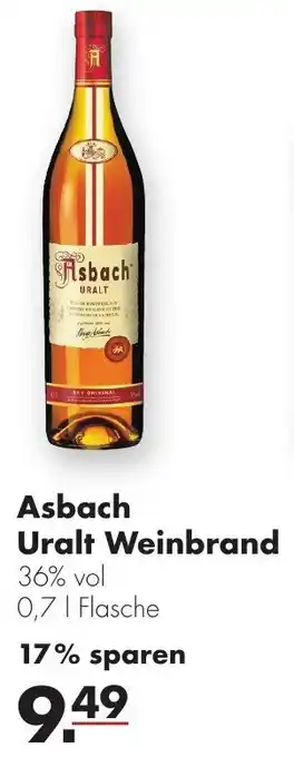 Handelshof Asbach Uralt Weinbrand 0,7 L Flasche Angebot