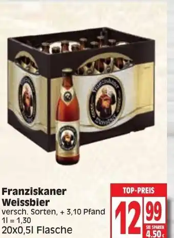 Edeka Franziskaner Weissbier 20x0.5L Angebot