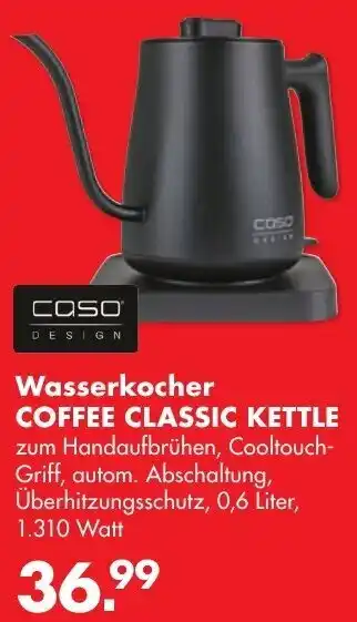 Handelshof Caso Design Wasserkocher Coffee Classic Kettle Angebot